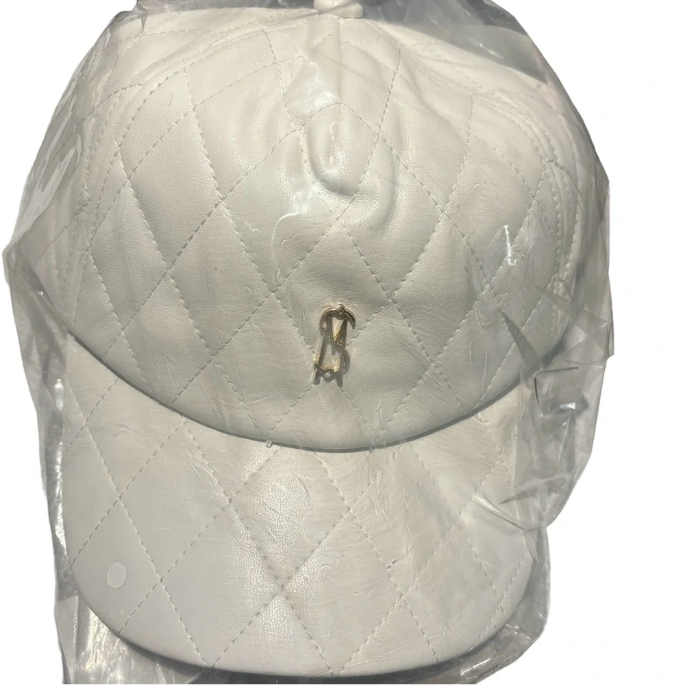 Steve Madden Women Brita Quilted Faux Leather Cap